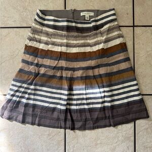 Banana Republic Striped Women's Skirt - Brown, Gray, White